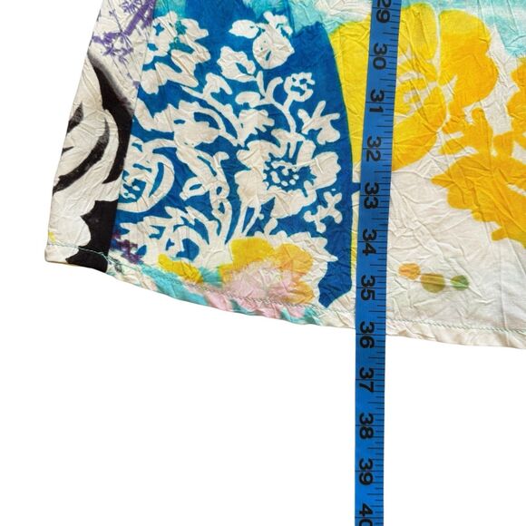 Jams World Dress Womens Size M Floral Abstract Empire Waist Tropical Beach Vivid - Picture 10 of 15